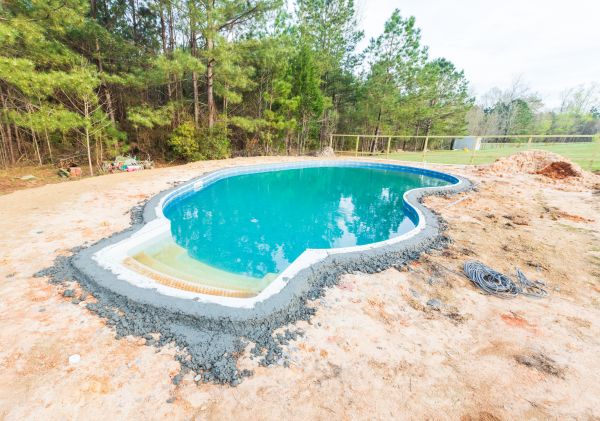 Pool Landscape Leveling in Salem